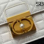 Túi Medium Dior Ange Bag White Macrocannage Lambskin Trắng sang trọng