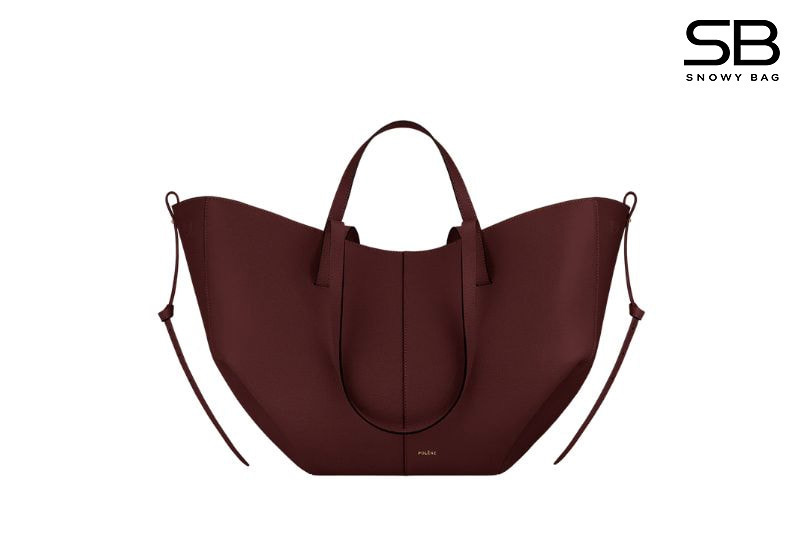Túi Polene Cyme Edition Textured Black Cherry Màu Đỏ - hình 1