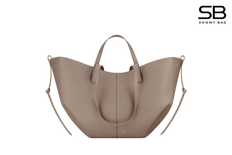 Túi Polene Cyme Edition Textured Taupe Màu Xám - hình 1
