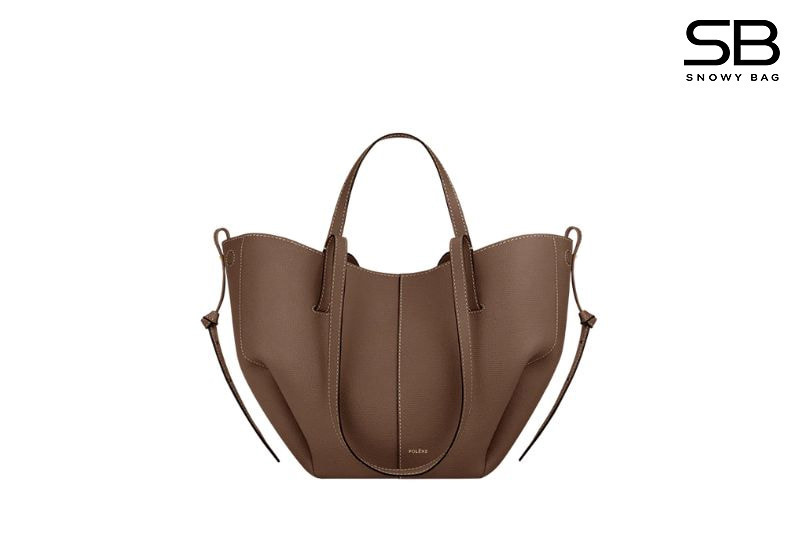 Túi Polene Cyme Mini Edition Textured Root Nâu Xám - hình 1