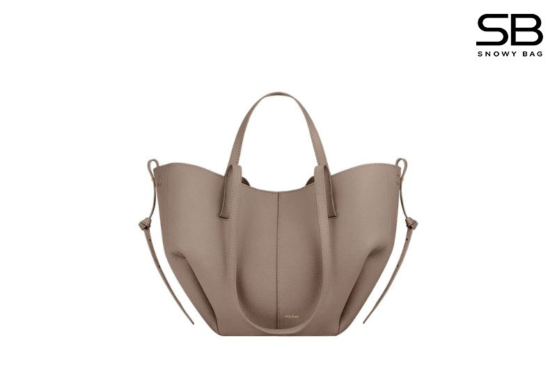 Túi Polene Cyme Mini Edition Textured Taupe Màu Xám - hình 1