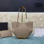 Túi Polene Cyme Mini Edition Textured Taupe Màu Xám - hình 2