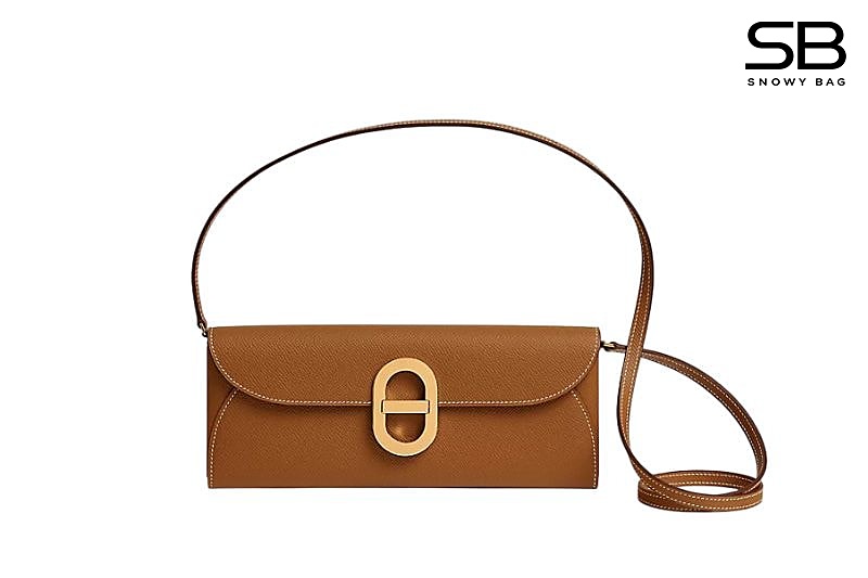 Ví Dài Hermes Maillon To Go Wallet Brown Gold Epsom GHW Nâu sang trọng