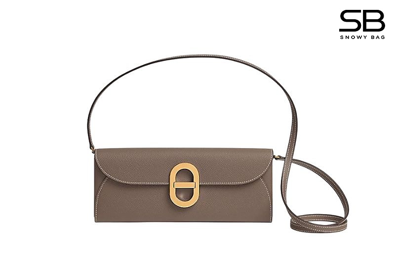 Ví Dài Hermes Maillon To Go Wallet Etoupe Epsom GHW Xám sang trọng