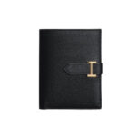 Ví Hermes Bearn Compact Wallet Noir Epsom GHW Đen Khóa Vàng sang trọng