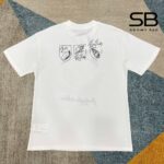 Áo Thun LV Printed Short-Sleeved Cotton T-Shirt White Seashells Trắng sang trọng