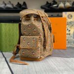 Ba Lô Gucci x Disney Mini GG Supreme Mickey Mouse Backpack Nâu góc nghiêng chi tiết