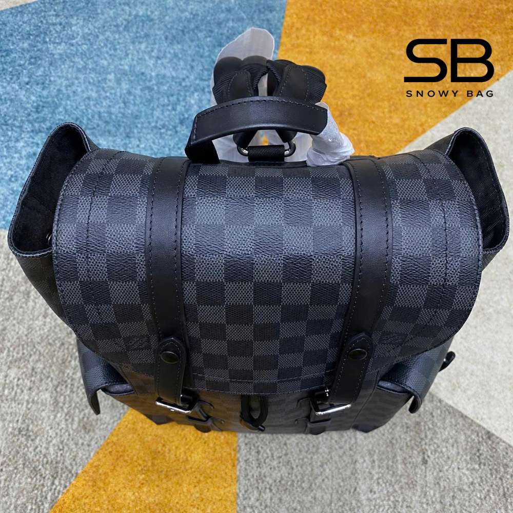 Ba Lô LV Christopher MM Backpack Damier Graphite 44CM sang trọng và thời thượng