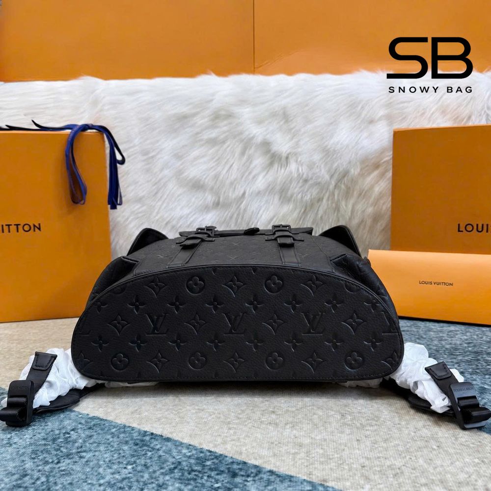 Ba Lô LV Christopher MM Backpack M55699 Black Taurillon S44 sang trọng và đẳng cấp.