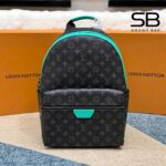 Ba Lô LV Discovery PM Monogram Eclipse Canvas M25887 Đen Xanh sang trọng