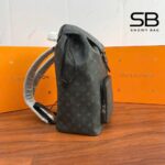 Ba Lô LV Montsouris Backpack M46683 Monogram Eclipse góc nghiêng chi tiết
