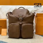 Ba Lô LV Montsouris Cargo Backpack Caramel Da Calfskin M28380 Size 40CM sang trọng