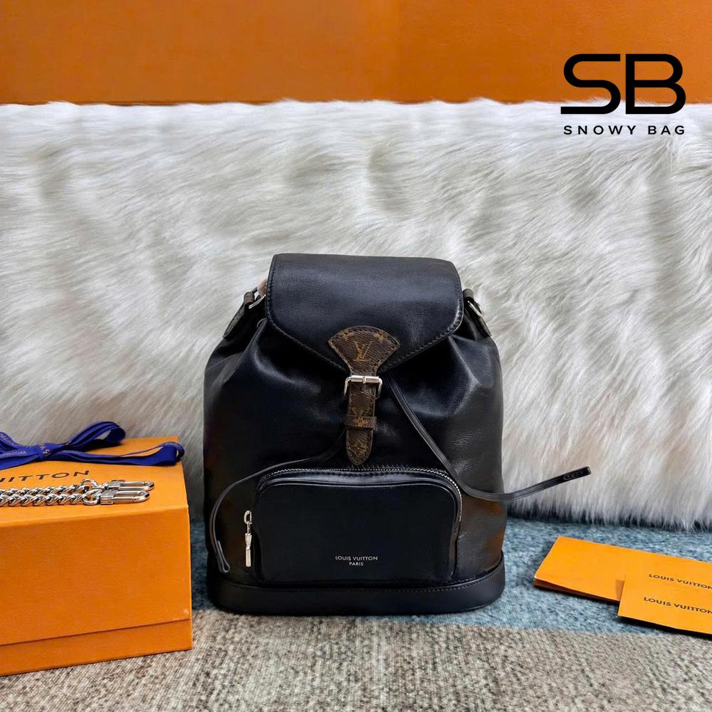 Ba Lô LV Montsouris Vibe PM Black Monogram M12587 màu đen sang trọng