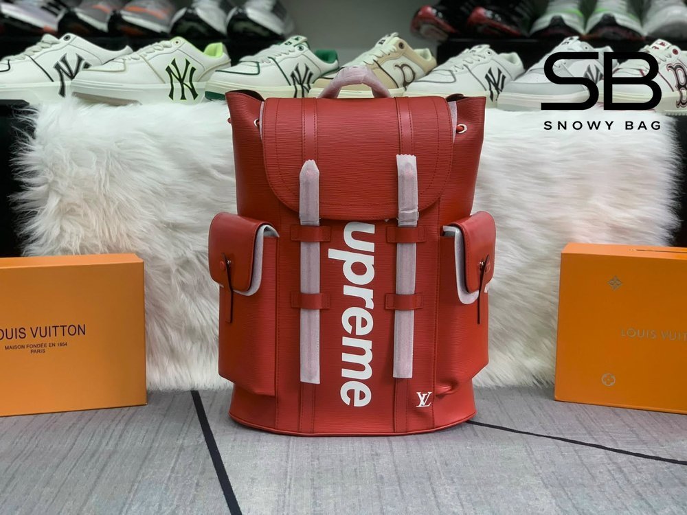 Ba Lô LV Supreme Christopher Epi PM Đỏ 48CM sang trọng và đẳng cấp.