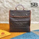 Balo Goyard Saint Léger Backpack Goyardine Black and Tan Đen Nâu sang trọng