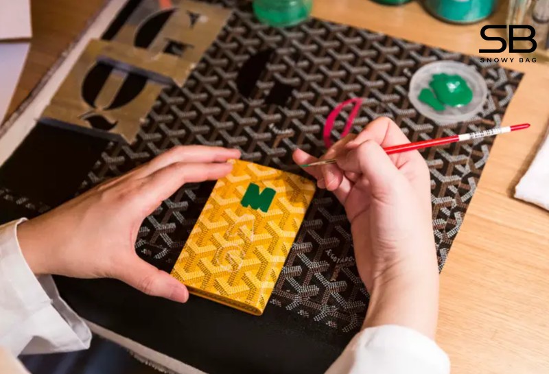 Túi Goyard làm thủ công, vẽ tay