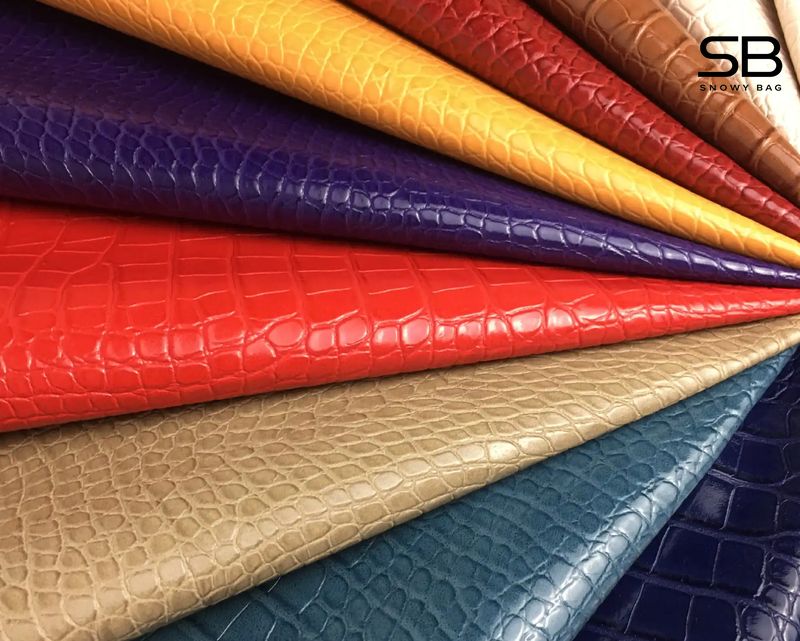 Da PU/PVC dập vân cá sấu