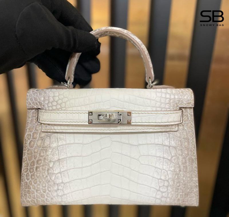 Hermès Kelly da cá sấu bạch tạng