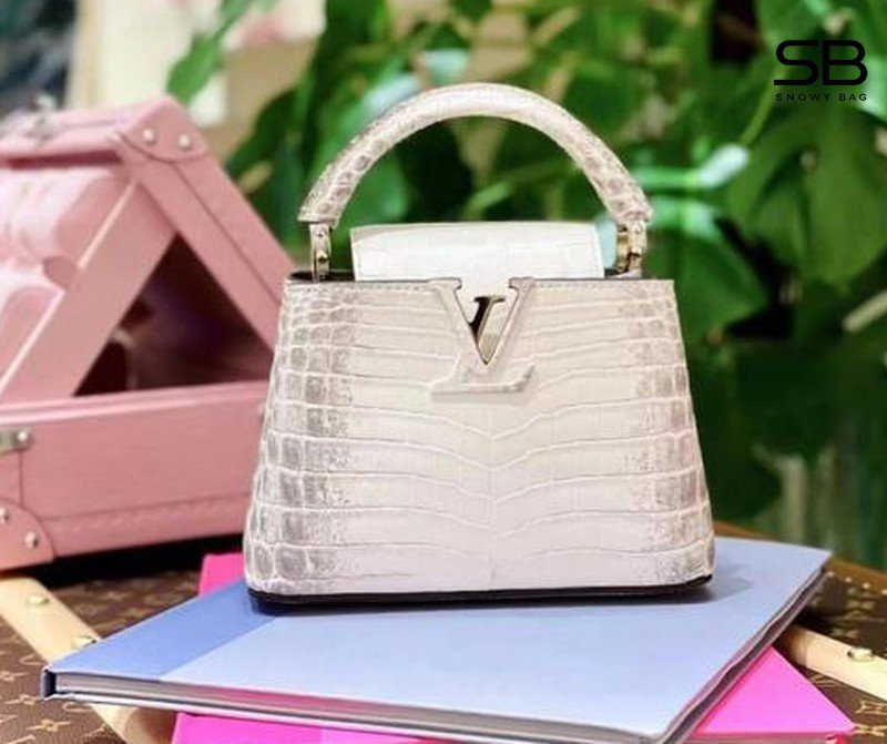 Louis Vuitton Capucines da cá sấu bạch tạng