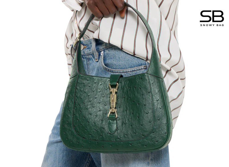 Gucci Jackie 1961 da đà điểu màu xanh lá