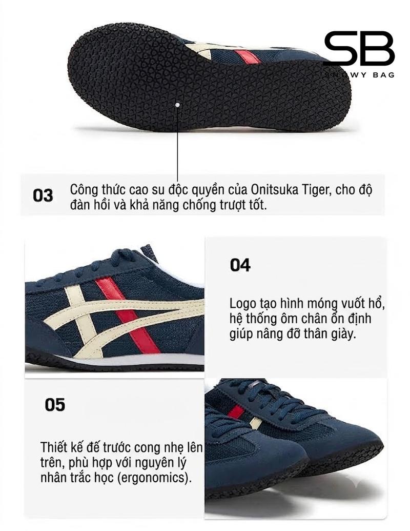Cấu tạo đôi giày onitsuka mexico 66