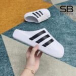 Giày Adidas AdiFOM Superstar Mule White Black góc nghiêng chi tiết