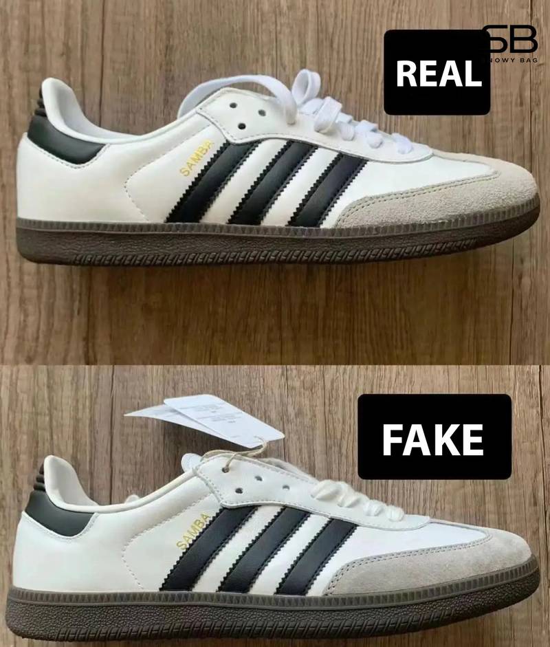 Phân biệt giày adidas Samba real và fake