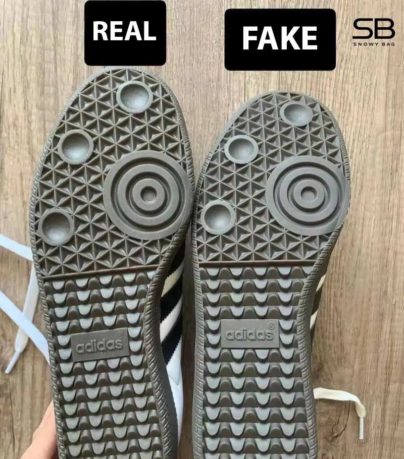 Phân biệt giày adidas Samba real và fake