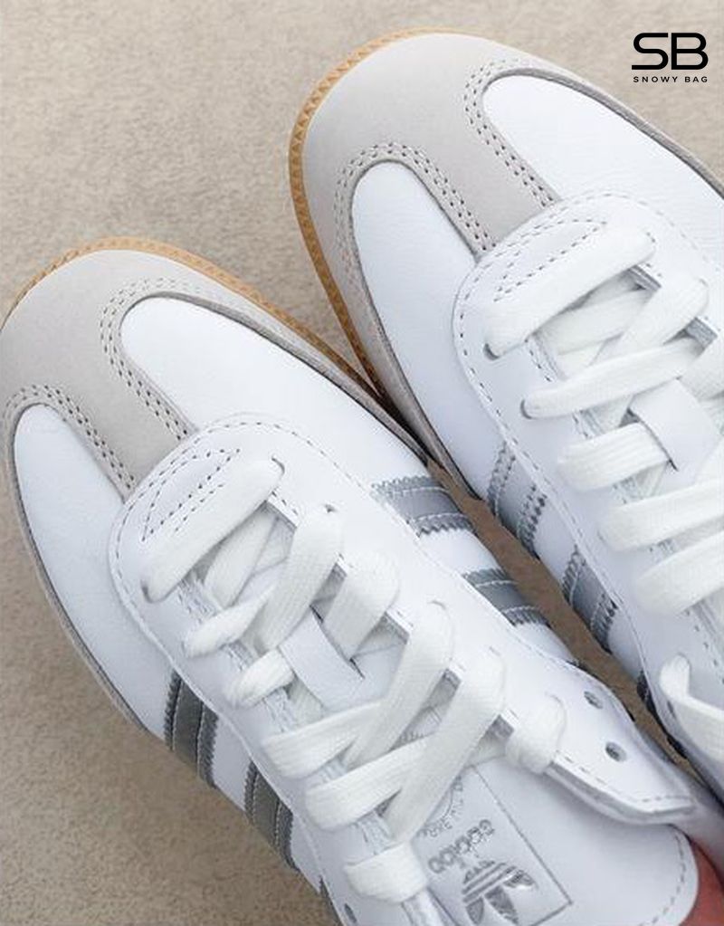 Da và mũi giày phía trên adidas samba
