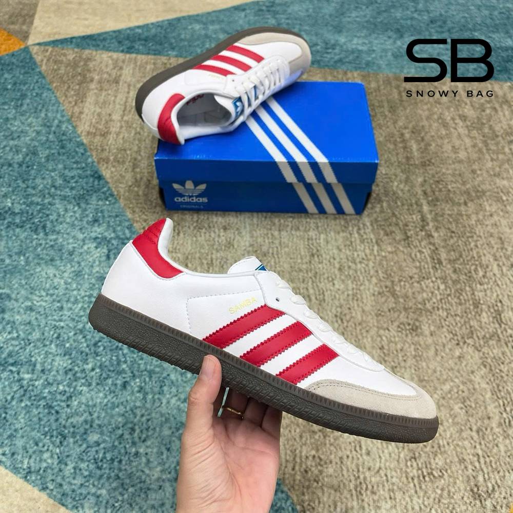 Giày adidas Samba OG White Better Scarlet Trắng Đỏ đẹp mắt