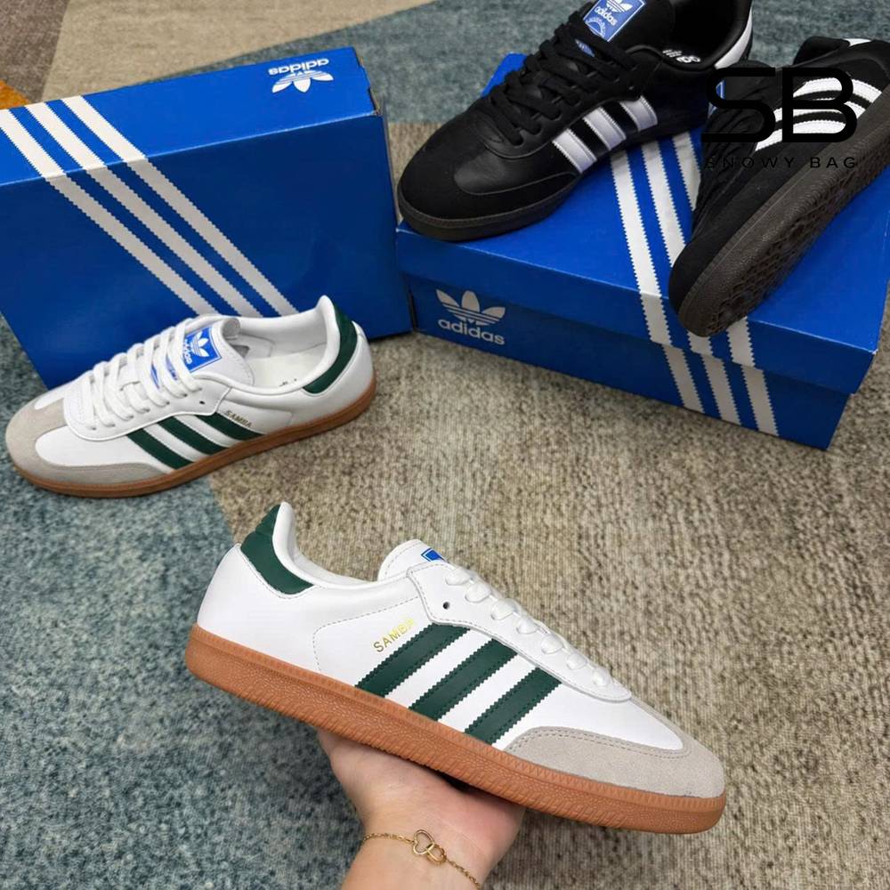 Giày adidas Samba OG White Green Trắng Xanh Lá, thiết kế thể thao đẳng cấp
