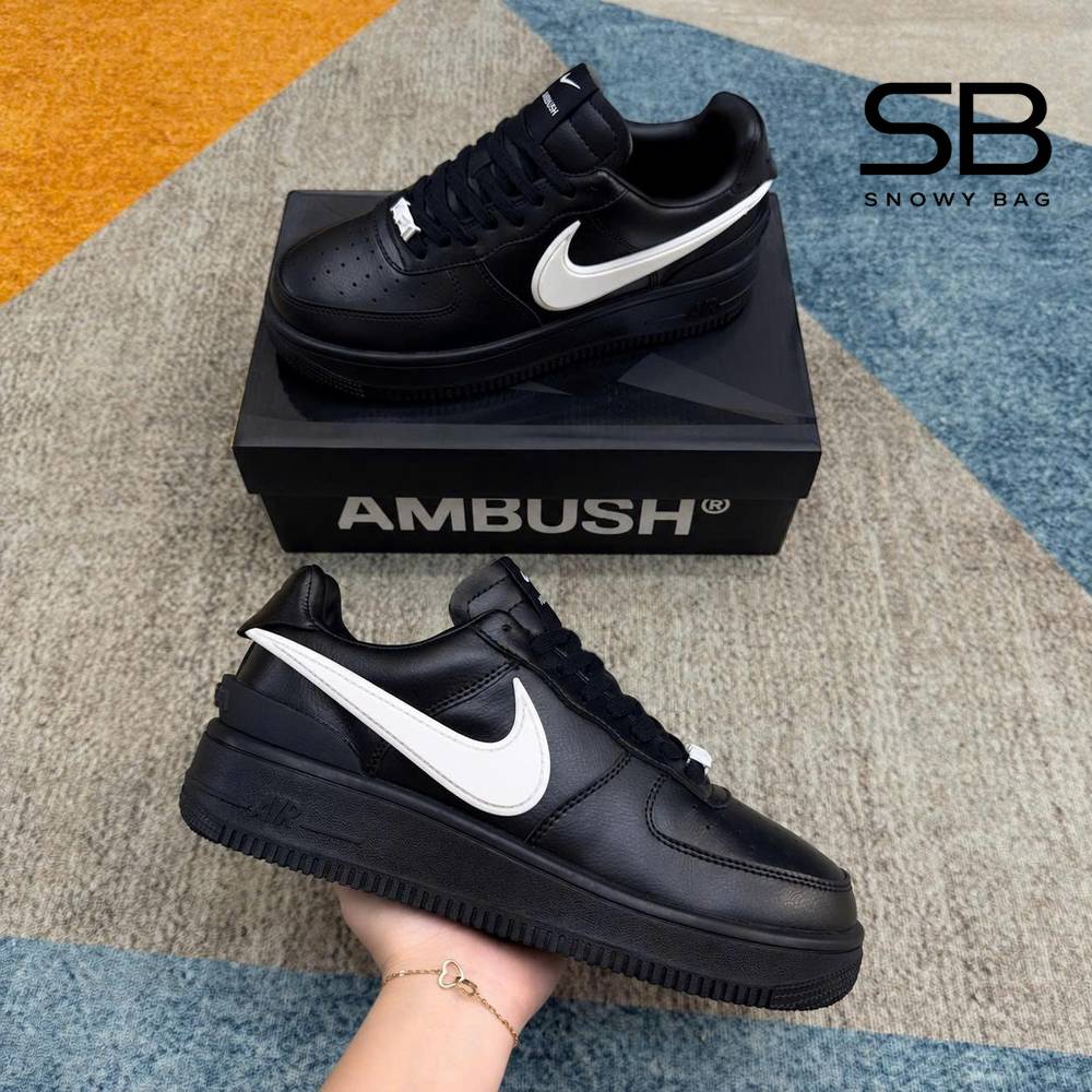 Giày Air Force 1 Low x Ambush Đen, thiết kế độc đáo và thời thượng