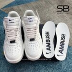 Giày Air Force 1 Low x Ambush White, thiết kế độc đáo và sang trọng.