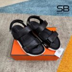 Giày Hermes Junior Sandal Noir Black White Màu Đen Trắng sang trọng