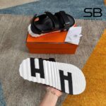 Giày Hermes Junior Sandal Noir Black White Màu Đen Trắng sang trọng