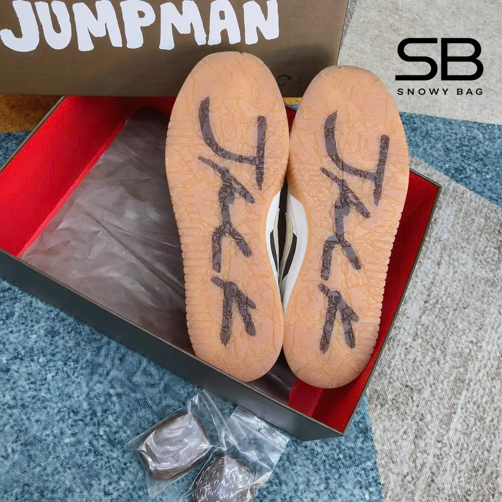 Giày Jordan Jumpman Jack TR Travis Scott Sail Trắng Kem Nâu sang trọng