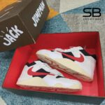 Giày Jordan Jumpman Jack TR Travis Scott University Red Trắng Đen Đỏ với thiết kế độc đáo