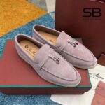 Giày Nữ Loro Piana Summer Walk Charms Loafer Light Brown Nâu Nhạt sang trọng