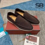 Giày Nam Loro Piana Summer Walk Chocolate Màu Nâu Da Ý sang trọng