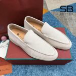 Giày Nam Loro Piana Summer Walk Suede Nougat Màu Kem Size 41