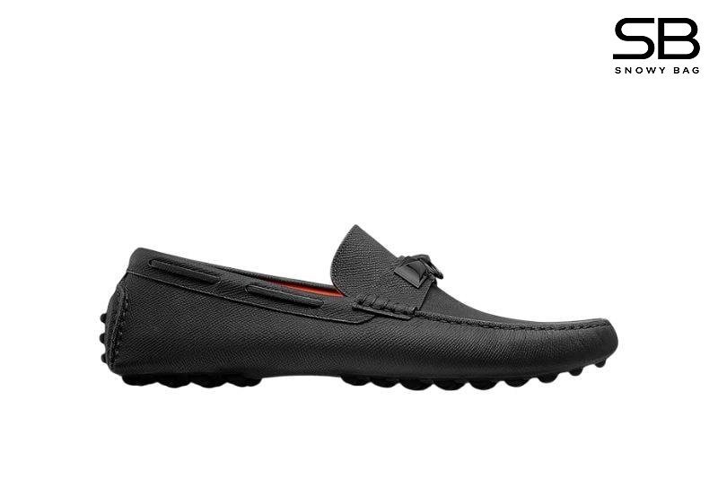 Giày Lười Hermes Irving Loafer Black Epsom Khóa Đen sang trọng
