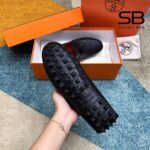 Giày Lười Hermes Irving Loafer Black Epsom Khóa Đen sang trọng và đẳng cấp