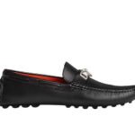 Giày Lười Hermes Irving Loafer Black Epsom SHW Khóa Trắng sang trọng