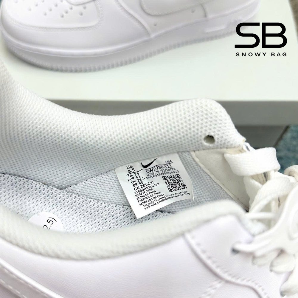 Giày Nike Air Force 1 All White Trắng Best Quality, phong cách trẻ trung