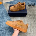 Giày Nike Air Force 1 Low Flax Nâu góc nghiêng chi tiết