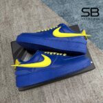 Giày Nike Air Force 1 Low SP x Ambush Game Royal Xanh Vàng với logo độc đáo