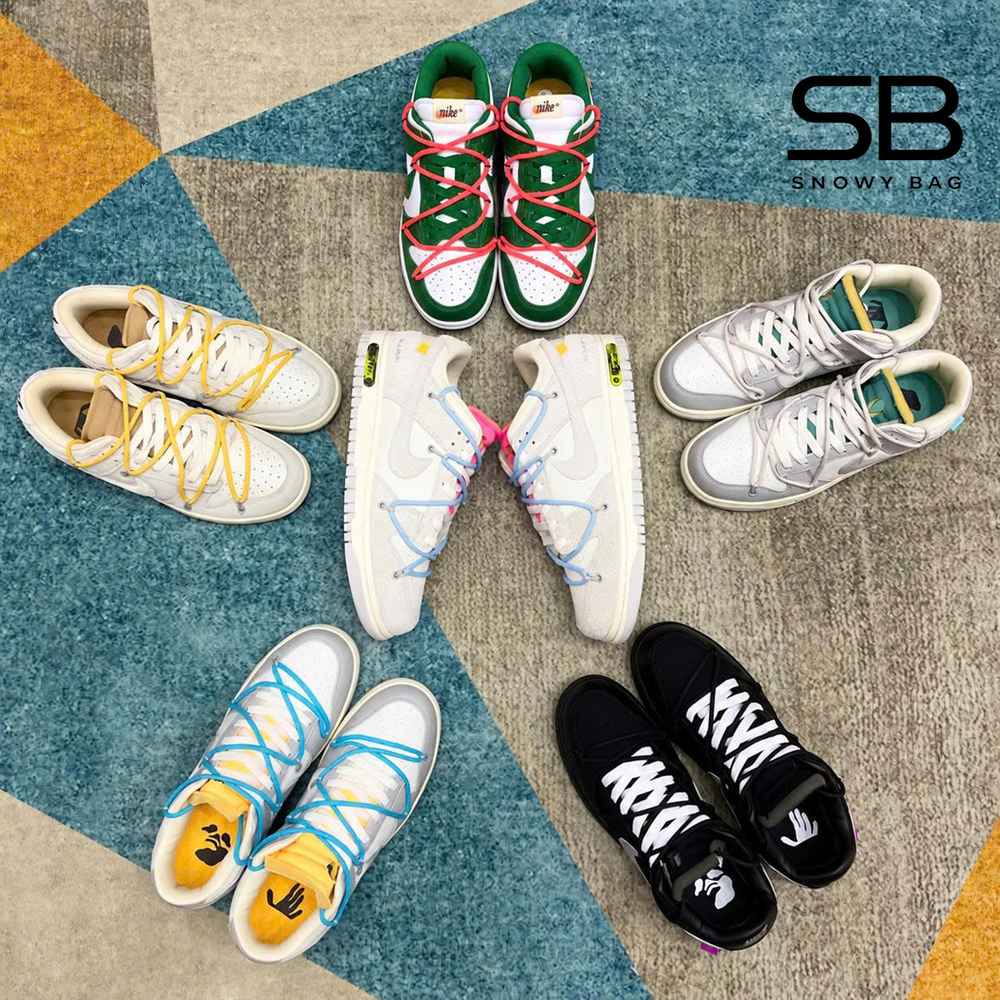Giày Nike Dunk Low Off-White Lot 02 of 50 với thiết kế độc đáo