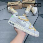 Giày Nike Dunk Low Off-White Lot 39 Xám Vàng sang trọng và phong cách