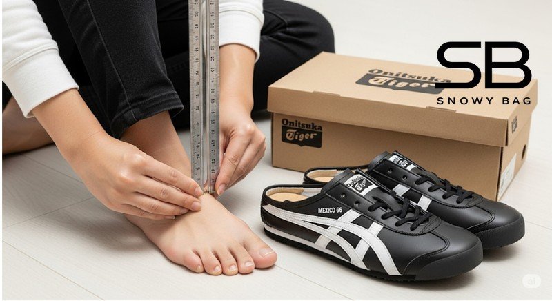 đo chân giày onitsuka sabot màu đen