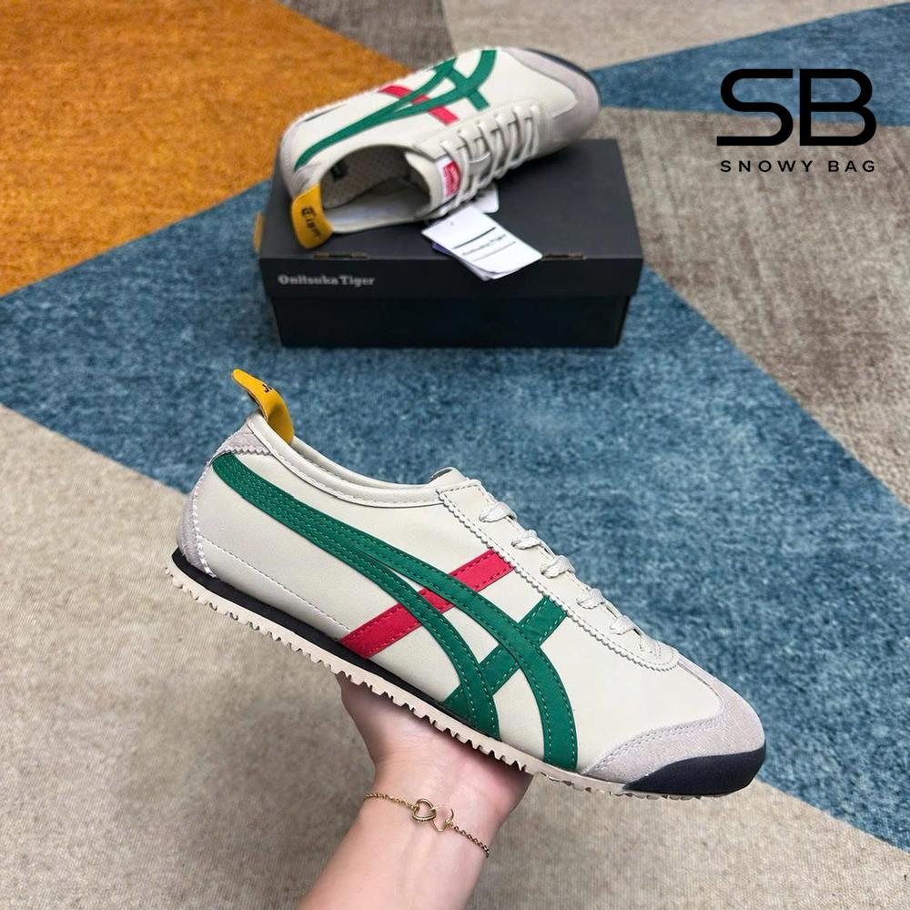 Giày Onitsuka Tiger Mexico 66 Birch Green Red Yellow Xanh Đỏ Vàng đầy phong cách